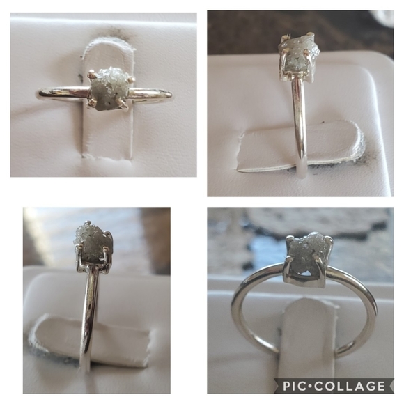 Genuine Rough Diamond Ring Size 8 - Picture 2 of 7